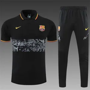 Barcelona Polo black yellow-logo 4