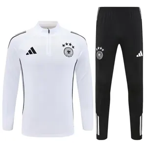 25-26 Germany White Training Kits Long Football Tracksuits