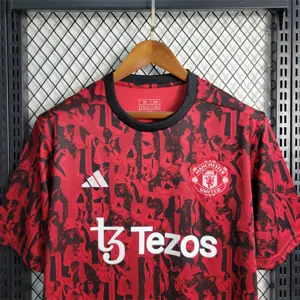 23-24 Manchester United Red Black Training Suit Size S-XXL 4