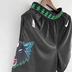Minnesota Timberwolves retro NBA Shorts Black 6