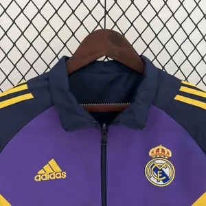 23-24 Barcelona Reversible Windbreaker purple&Navy Special Edition Style Double-Sides Jacket Yu 5