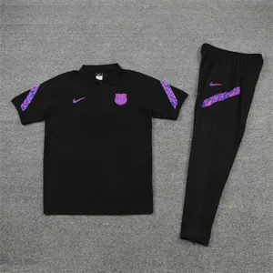 Barcelona Polo black purple-logo 20