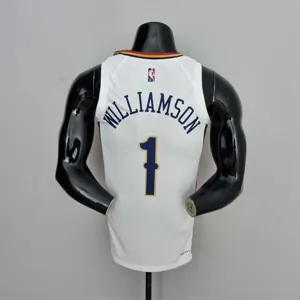 2022 New Orleans Pelicans City Edition Williams #1 White NBA Jersey 4