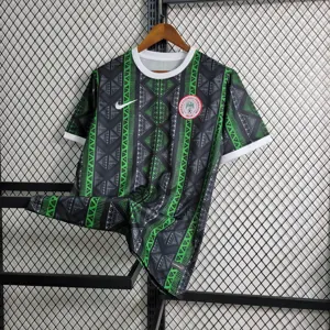 2023 Nigeria Training Green&Black S-XXL Cheap Soccer Jerseys 4