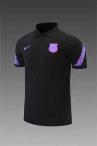 Barcelona Polo black purple-logo 19