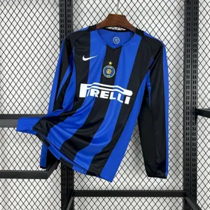 04-05 Inter Milan Home Retro Kit Long Sleeve Vintage Shirt AAAAJersey Supplier Yupoo