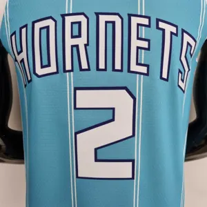 75th Anniversary Ball #2 Charlotte Hornets Blue NBA Jersey 5