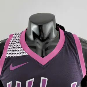 Minnesota Timberwolves RUSSELL#0 Black and Purple NBA Jersey 2