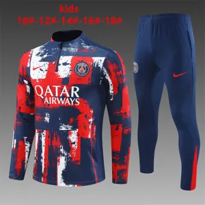 24-25 PSG Kids Long Sleeve Training Suit Football Shirts