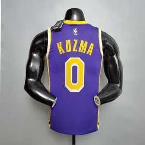 New Lakers Jordan KUZMA #0 theme purple round neck 2