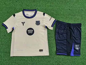 25-26 Barcelona Away Kid Kits Player Version Youth Apparels AAAAJersey Supply Yupoo