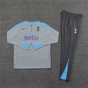 23-24 Tottenham Long Sleeve Grey Training Suits Soccer Jerseys Yupoo 2