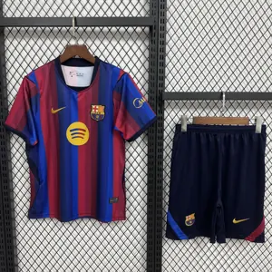 26-27 Barcelona Home Kid Kits Youth Football Apparels AAAAJersey Supply Yupoo 4 2