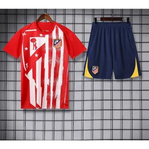25-26 Atletico Madrid Red Training Kits Football Tracksuits 4