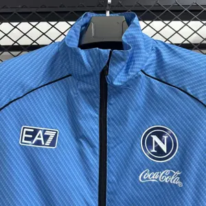 25-26 Naples Pad Printed Blue Waterproof Windbreaker Jackets AAAAJersey Yupoo 2