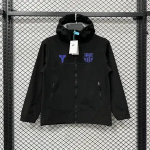 25-26 Barcelona Co-branded hardshell jacket Kit Soccer Windbreaker AAAAJersey Supply Yupoo 1