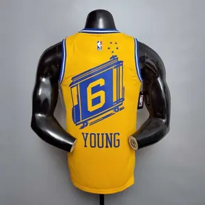 Tram version YOUNG#6 Golden State Warriors yellow 2