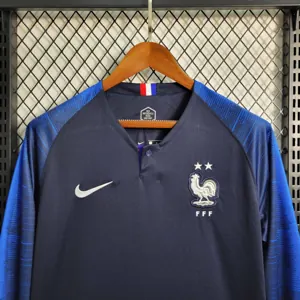 2018 Retro Long Sleeve France Home S-XXL 2