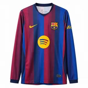 26-27 Barcelona Mens Home Kit Football Long Sleeve T-Shirt AAAAJersey Supply Yupoo 4