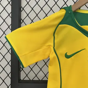 2004 Brazil Home Retro Kid Kits Youth Apparels AAAAJersey Wholesale Yupoo 6