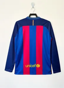 16-17 Barcelona home retro long sleeve jersey 1