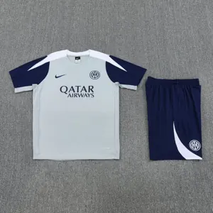 25-26 Inter Milan Grey&Navy Training Kits Football Tracksuits 1