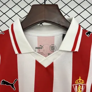 25-26 Sporting Gijon Home Kids Kit Soccer Youth Sports Suits AAAAJersey Supply Yupoo 5