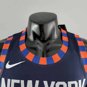New York Knicks ANTHONY #7 Striped NBA Jersey 4