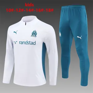 24-25 Marseille Kids Long Sleeve Training Suit Football Shirts