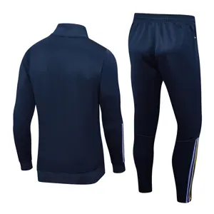 23-24 Real Madrid Training Suits Navy Long-Pull Jackets 2