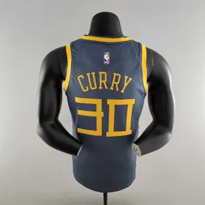 2018 Curry#30 Golden State Warriors Grey NBA Jersey 9