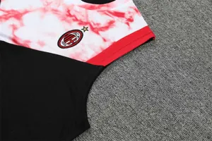 22-23 AC Milan vest training suit kit black red 3