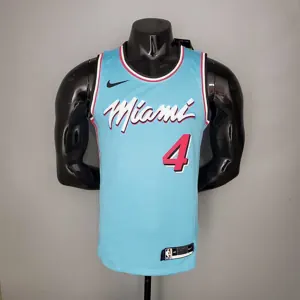 OLADIPO#4 Miami Heat V-neck blue