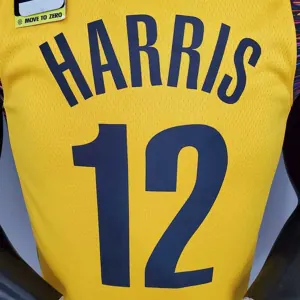 HARRIS#12 Brooklyn Nets Commemorative Edition Yellow 4
