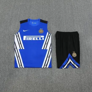 25-26 Inter Milan Retro Blue Training Kits Football Vest Suits 2