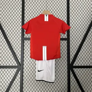 07-08 Manchester United Home Retro Kids Kits Champions League Version Cheap Jerseys Yupoo 1