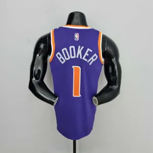 75th Anniversary Booker #1 Phoenix Suns Purple NBA Jersey 4