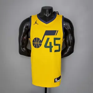 2021 MITHCELL#45 Jazz JORDAN theme yellow