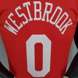 WESTBROOK#0 Rockets Retro Red 5