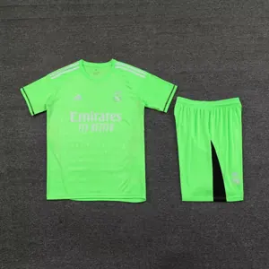 23-24 Real Madrid Goalkeeper Kits Short Sleeve Green Suits Soccer Jerseys Yupoo 1