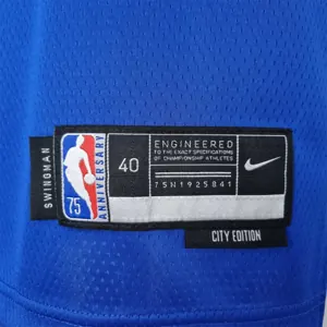 75th Anniversary Ross #4 New York Knicks Blue NBA Jersey 1
