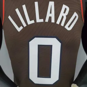 2021 LILLARD#0 Trail Blazers City Edition Brown 2