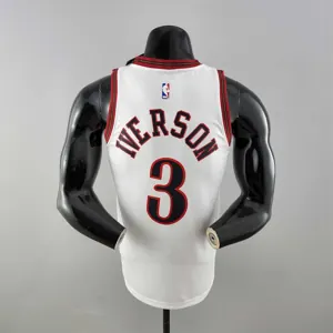 Retro Philadelphia 76ers Iverson #3 big meteor white NBA Jersey 1