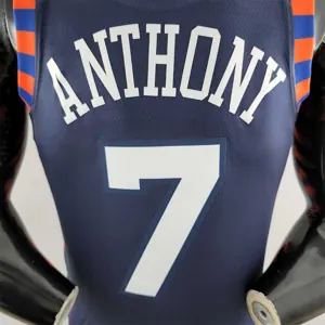New York Knicks ANTHONY #7 Striped NBA Jersey 1