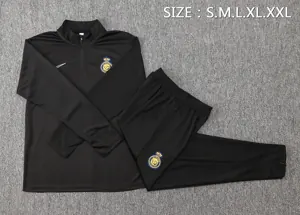24-25 Al-Nassr Long Sleeve Tracksuit Black Training Suits Jersey Supplier Yupoo 2