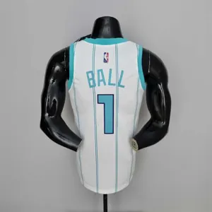 75th Anniversary BALL #1 Charlotte Hornets White NBA Jersey 1