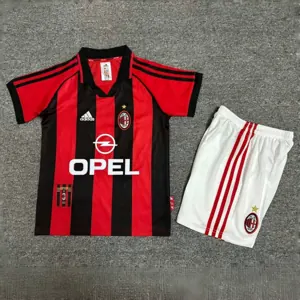 98-99 AC Milan Home Retro Kid Kits Youth Apparels Sport AAAAJersey Yupoo 8