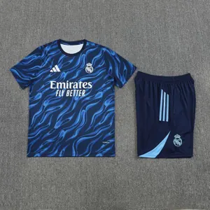 25-26 Real Madrid Training Kits Blue Football Tracksuits 1