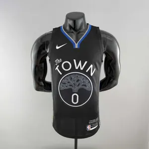 2020 PAYTON II#0 Warriors City Edition Black and Grey NBA Jersey