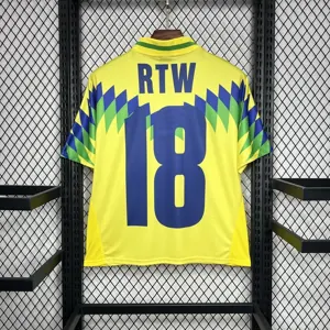 1995 Brazil Home Retro Corteiz Special Kit Vintage Shirt Soccer AAAAJersey Yupoo 2